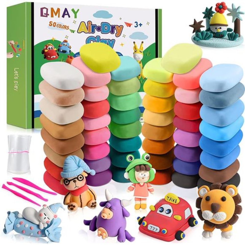Modeling Clay Kit - 50 Colors Air Dry Magic Clay, Safe and Nontoxic for Kids